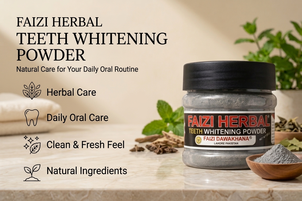 Faizi Herbal Teeth Whitening Powder – Herbal Oral Care Powder thumbnail 3
