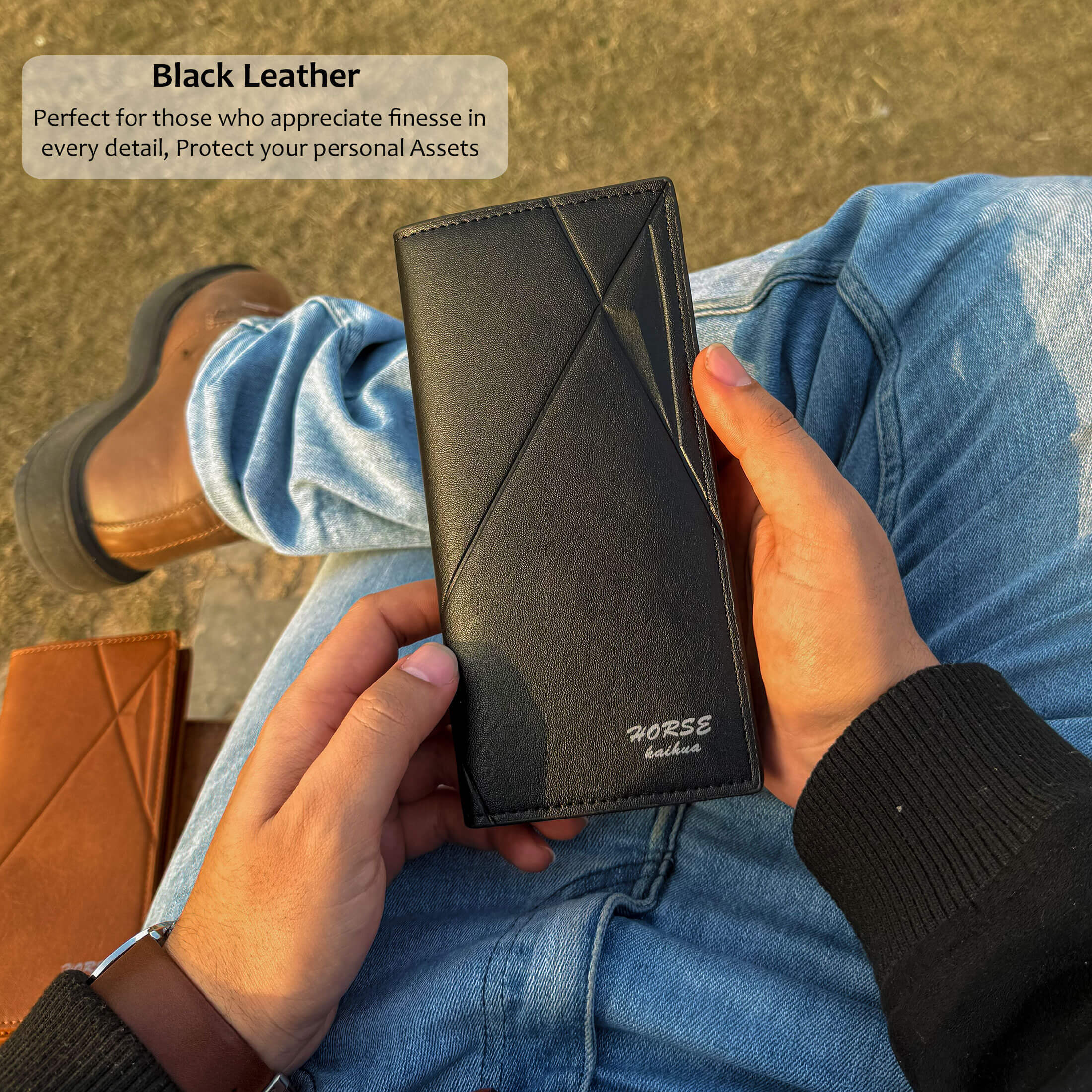 New Imported Long Leather Trifold Wallet For Cash & Cards thumbnail 4