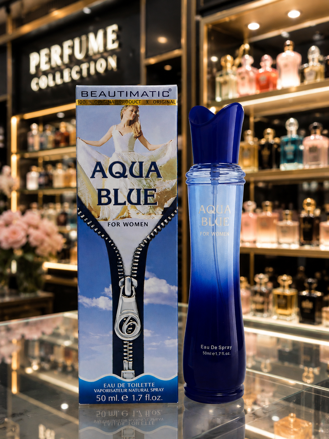 Beautimatic Aqua Blue For Women Eau De Toilette 50ml Refreshing Fragrance Perfect For Daily Wear thumbnail 2