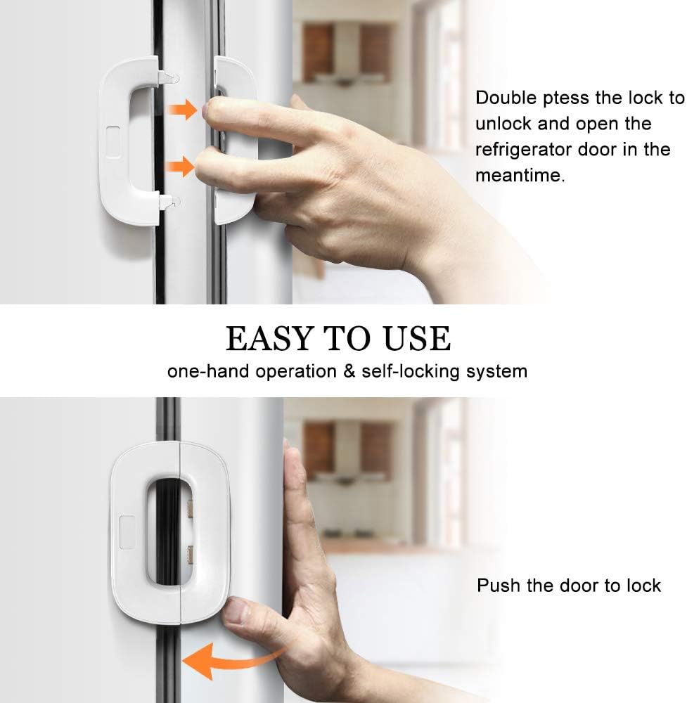 Child Safety Refrigerator Lock - Safety Accessory Designed For Appliance Protection And Daily Home Security Routine thumbnail 4