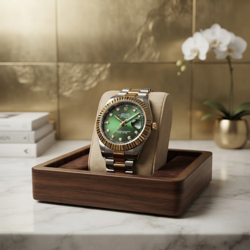 Rolex Oyster Perpetual Datejust - Luxury Watch Designed For Time Display And Daily Timekeeping Routine - Green Dial thumbnail 2