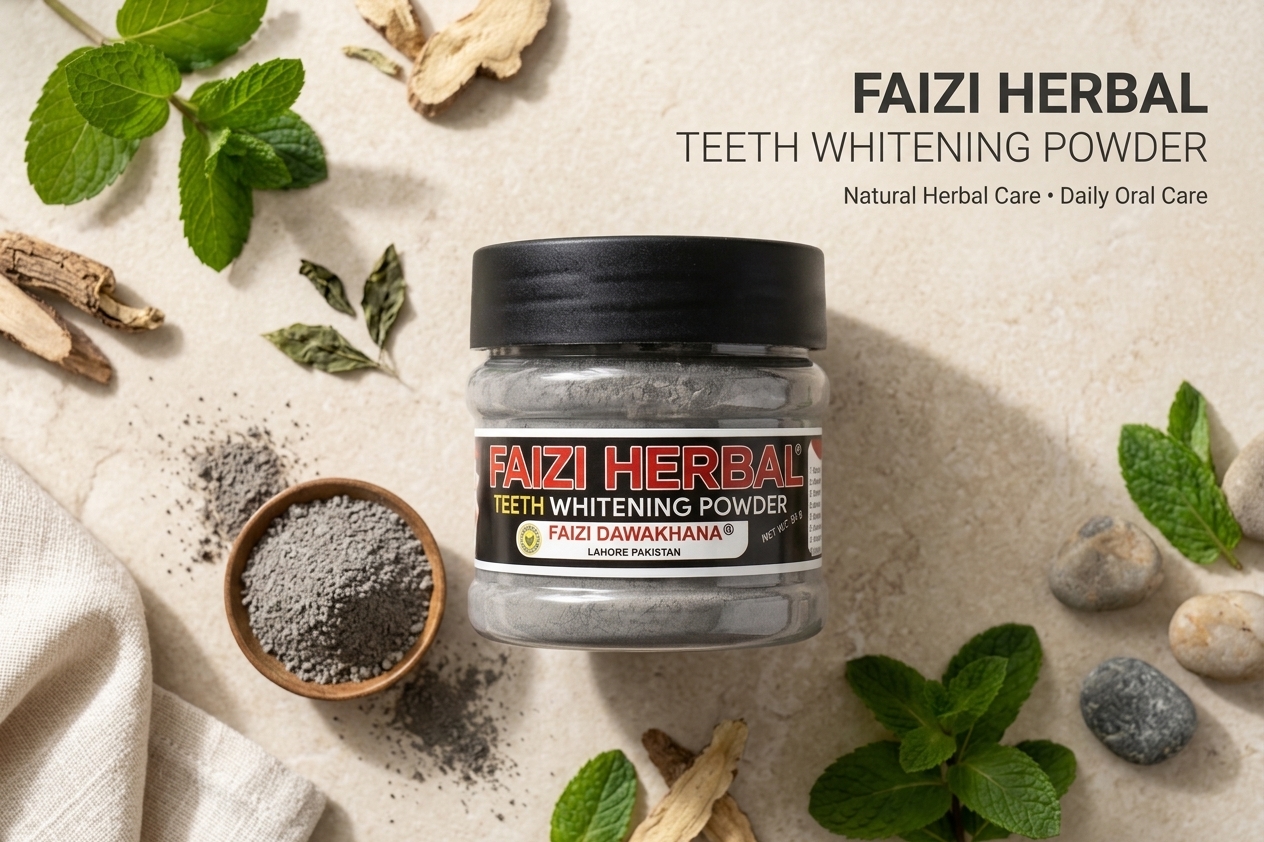 Faizi Herbal Teeth Whitening Powder – Herbal Oral Care Powder thumbnail 4