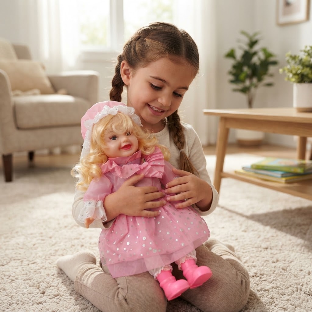 Lovely Princess Doll For Kids With Premium Lace And Frill Dress Soft Fabric And Durable Kid-Friendly Design For Birthdays Holidays And Special Occasions thumbnail 3