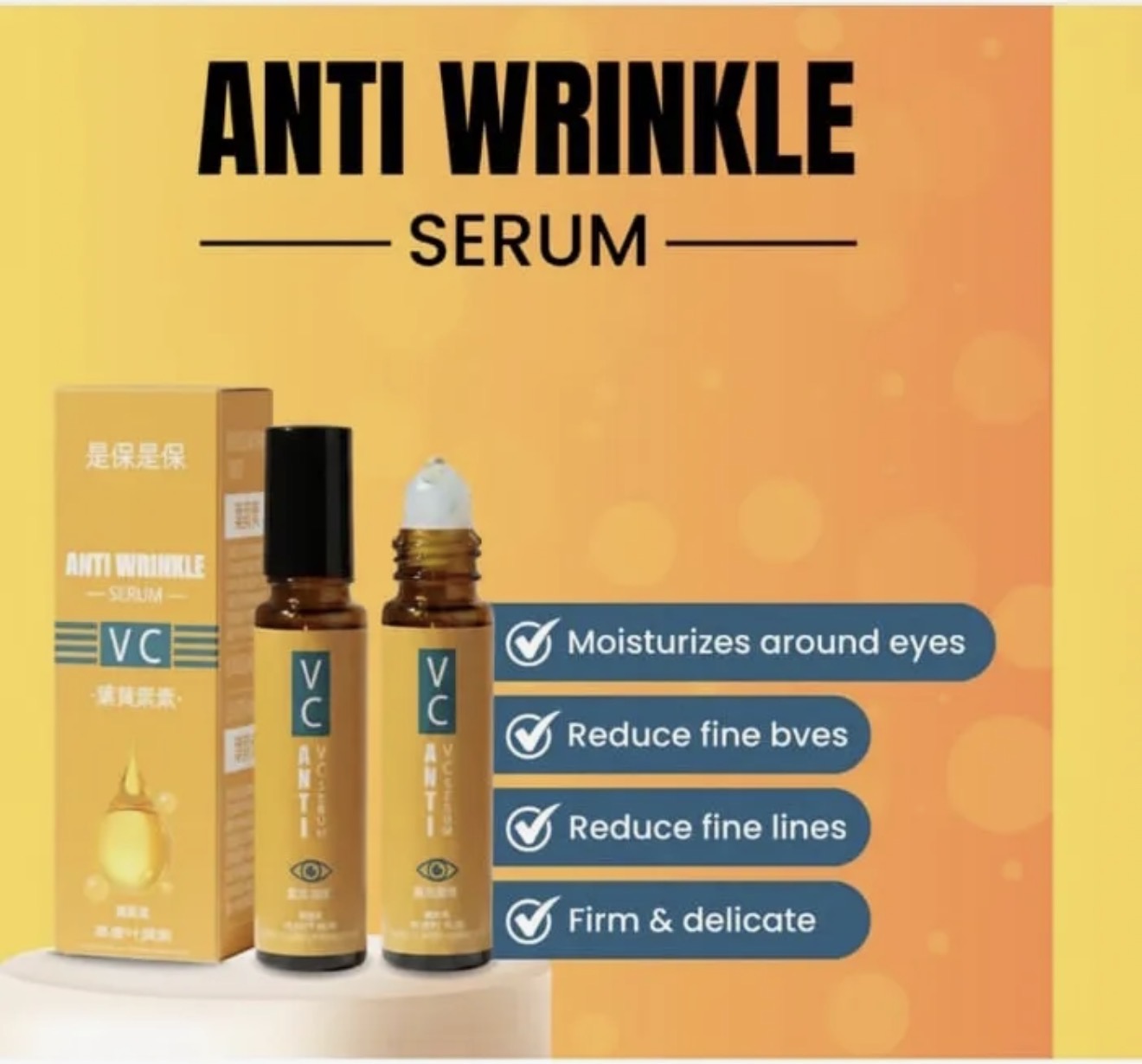 VC Vitamin C Serum Brightening Hydrating Facial Serum 10ml Moisturizing Anti Aging Formula For Glowing Healthy Looking Skin (10ml) thumbnail 2