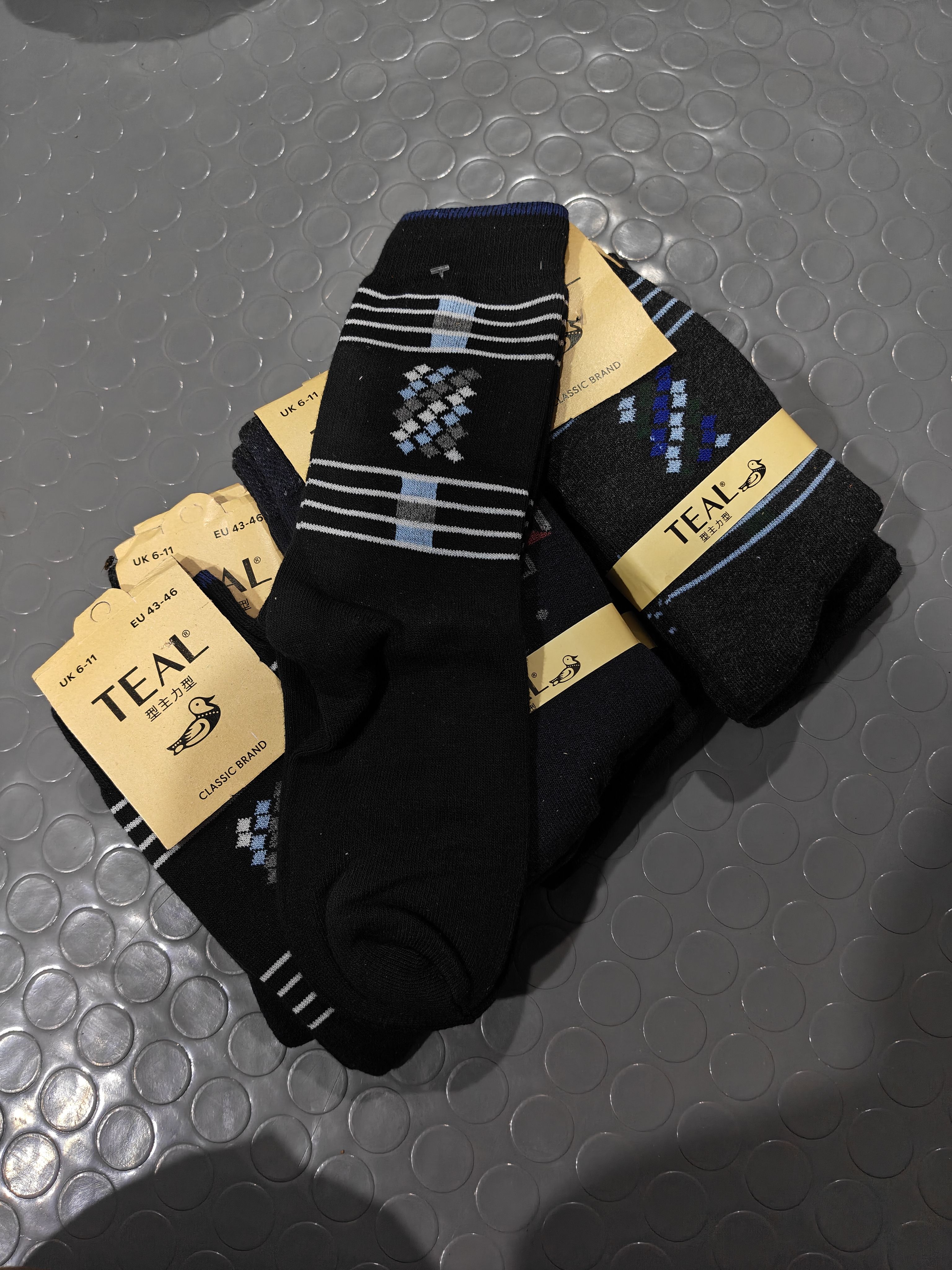 Teal Classic Winter Cotton Socks - Apparel Product Designed For Winter Wear And Daily Comfort Routine (Pack of 12) | Random Design thumbnail 3