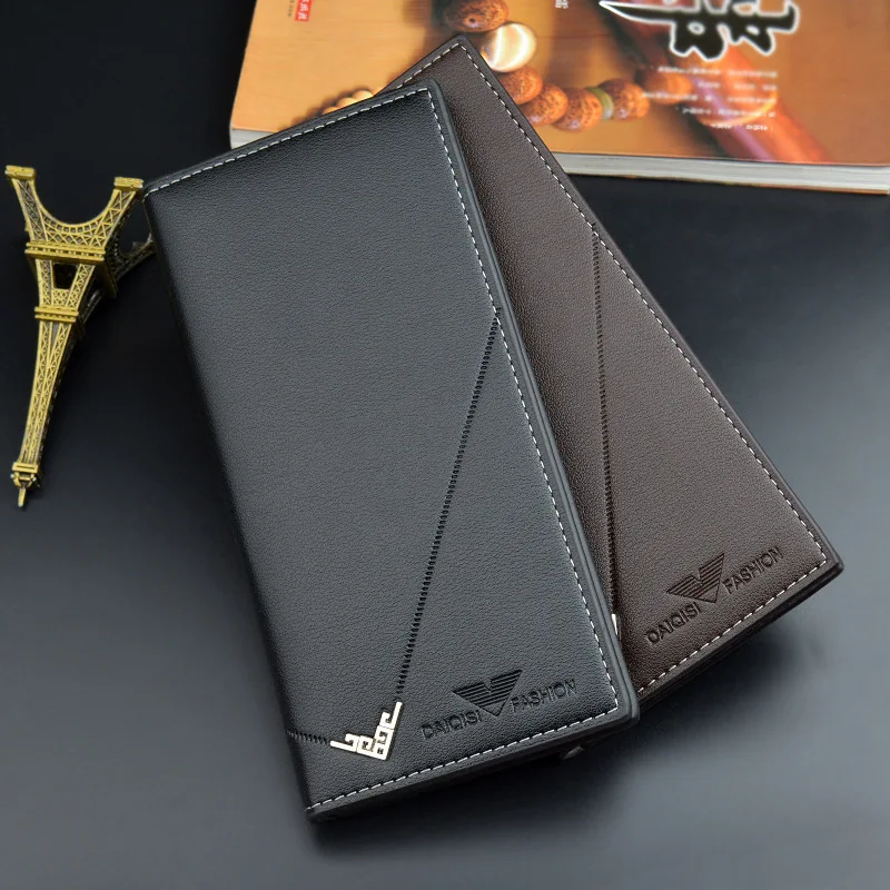 Men's Imported Long Leather Wallet Clutch with Metal Corner Accent - Buy Online in Pakistan at Zenbu Store