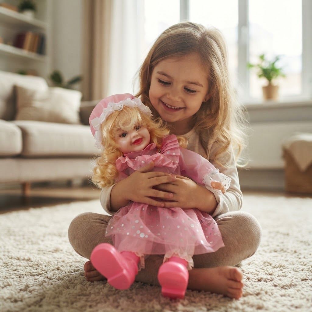 Lovely Princess Doll For Kids With Premium Lace And Frill Dress Soft Fabric And Durable Kid-Friendly Design For Birthdays Holidays And Special Occasions