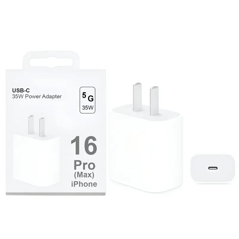 35W USB-C to USB-C PD 3-Pin Power Adapter for iPhone, Fast Charging Wall Charger for Compatible Devices