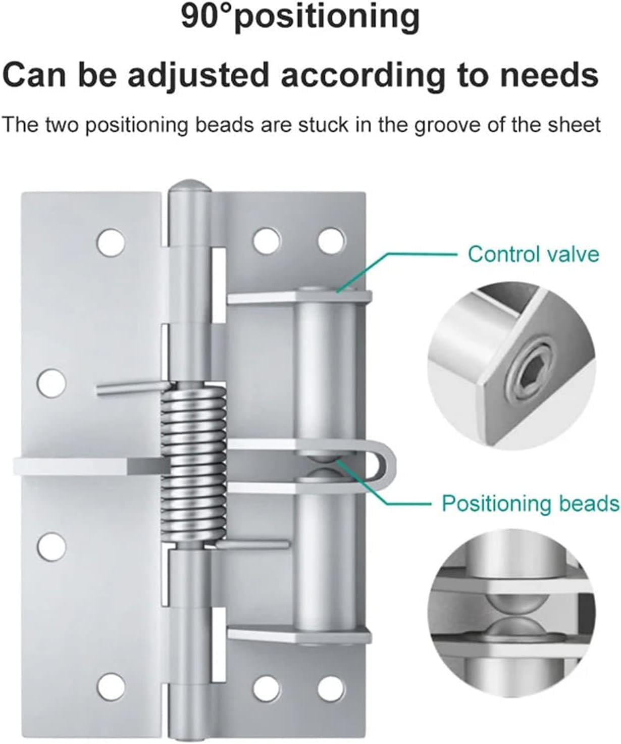 Adjustable Self-Closing Spring Door Hinge With 90-Degree Positioning Automatic Door Closing Mechanism And Durable Construction For Reliable Performance thumbnail 4