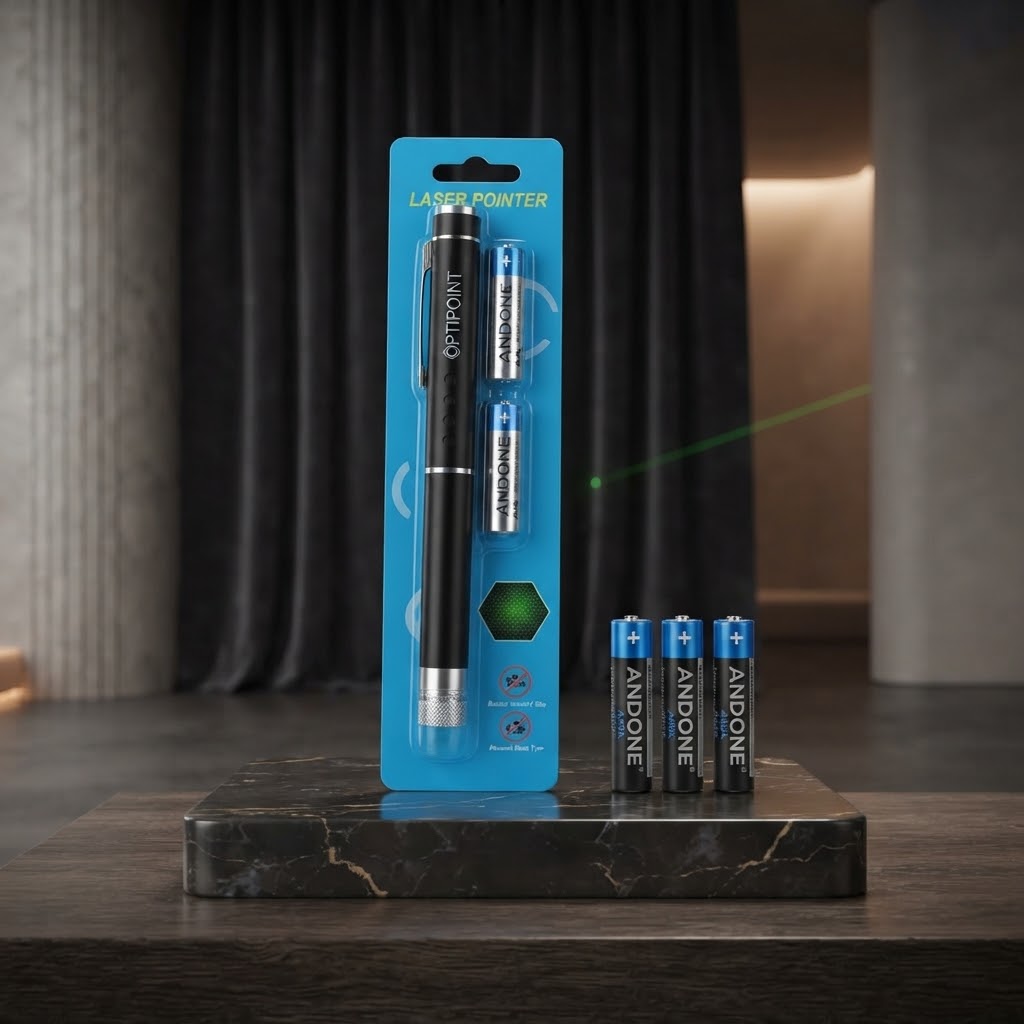 Powerful Green Laser Pointer With Bright Beam And Compact Metal Body For Presentations Teaching Astronomy And Outdoor Activities thumbnail 3