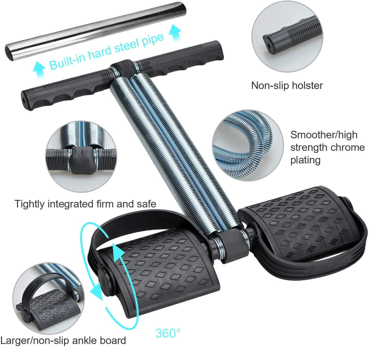 Tummy Trimmer Double Spring High Quality Resistance Trainer for Home Gym thumbnail 3