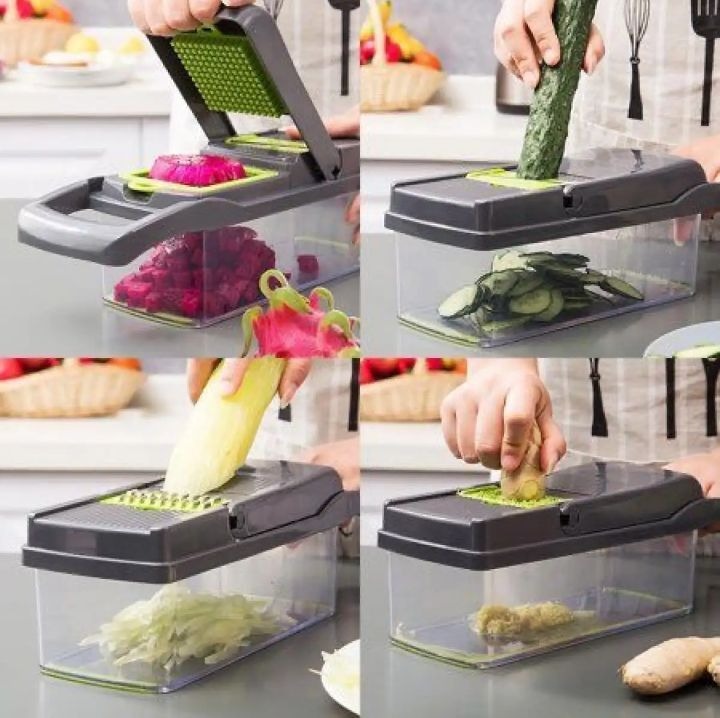 16-in-1 Multi-Functional Vegetable Chopper, Dicer & Slicer with Storage Container thumbnail 2