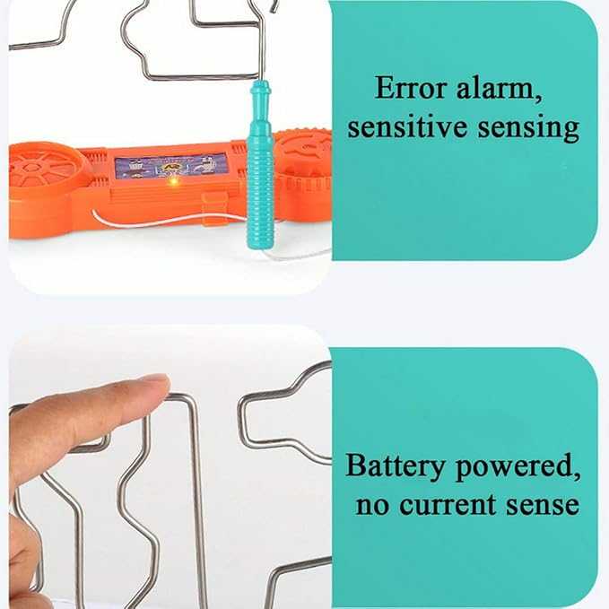 Kids Collison Electric Shock Toy, Education Electric Touch Maze Game Party, Funny Game Science Experiment Toys for Children Gift (Mix Color) thumbnail 4