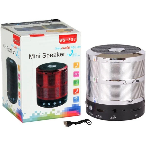 WS 887 Mini Portable Bluetooth Speaker Compact Wireless Durable Powerful Practical Choice For Music Travel Outdoor And Home Use thumbnail 3
