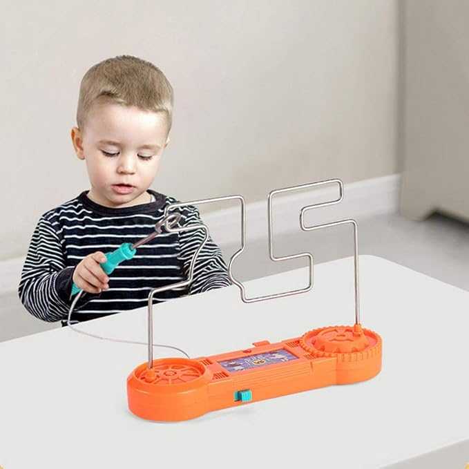 Kids Collison Electric Shock Toy, Education Electric Touch Maze Game Party, Funny Game Science Experiment Toys for Children Gift (Mix Color) thumbnail 2