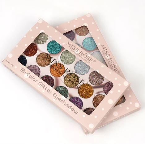 Miss Rose 18 Colors Glitter Waterproof Matte Long Lasting Eyeshadow Palette Durable Stylish Practical Choice For Professional And Daily Makeup thumbnail 3