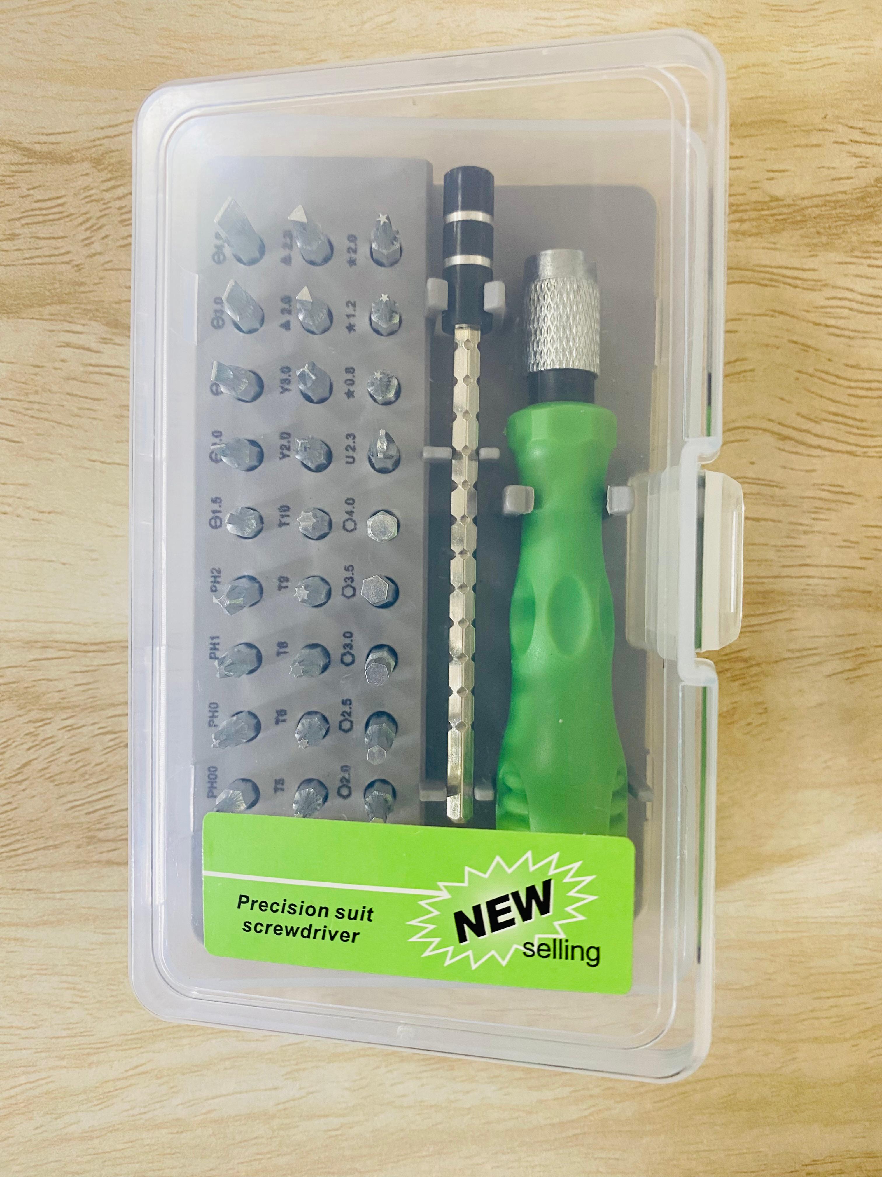 32 In 1 Precision Screwdriver Set Versatile Handle 30 Plus Bits Compact Durable Storage Case For Electronics Glasses Mobile And Small Repairs thumbnail 3