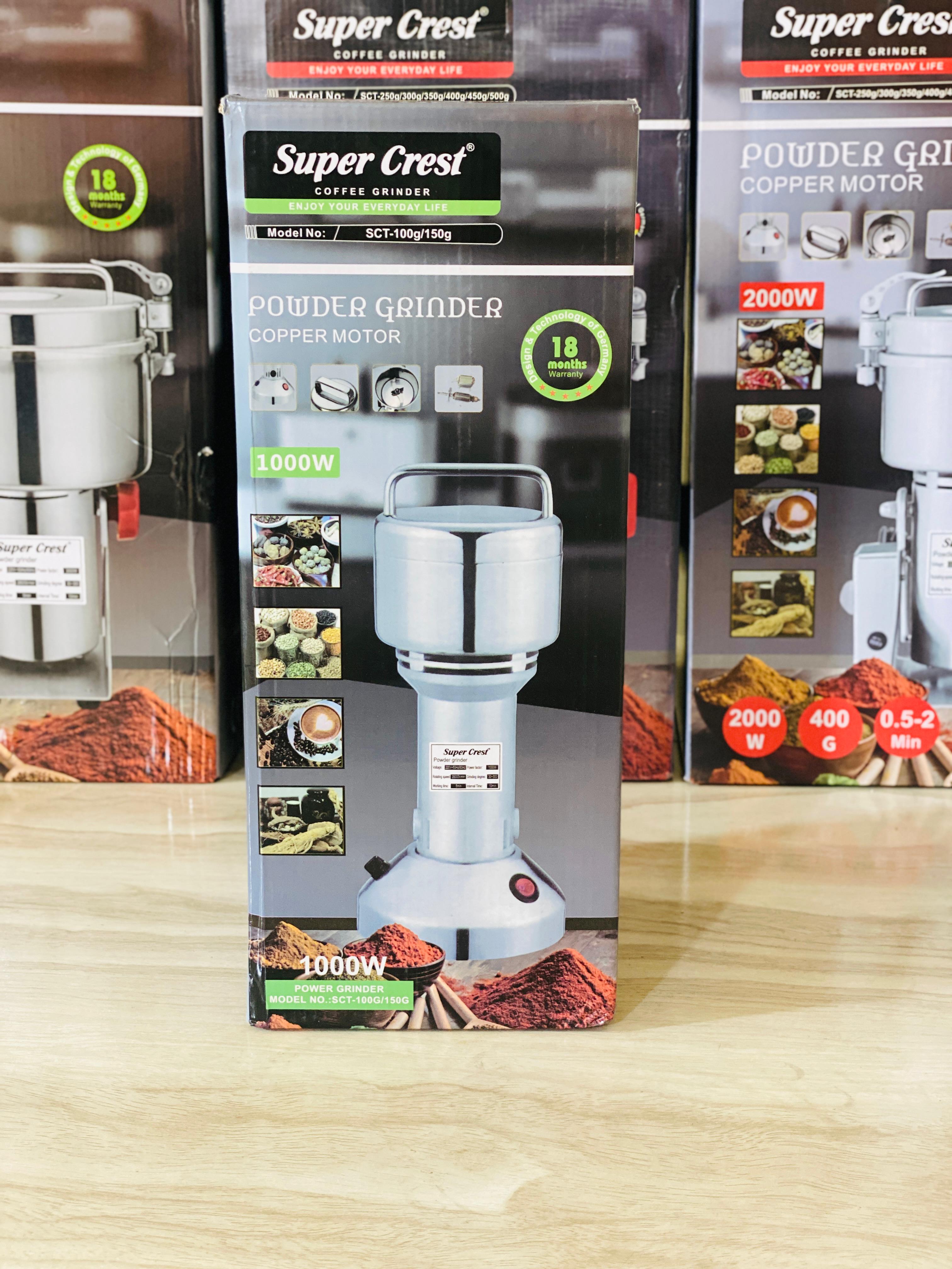 Super Crest SCT 150g Powder Grinder 1000W Copper Motor Stainless Steel Build High Speed 28000 R Min Coffee Spice Herb Grinder thumbnail 3