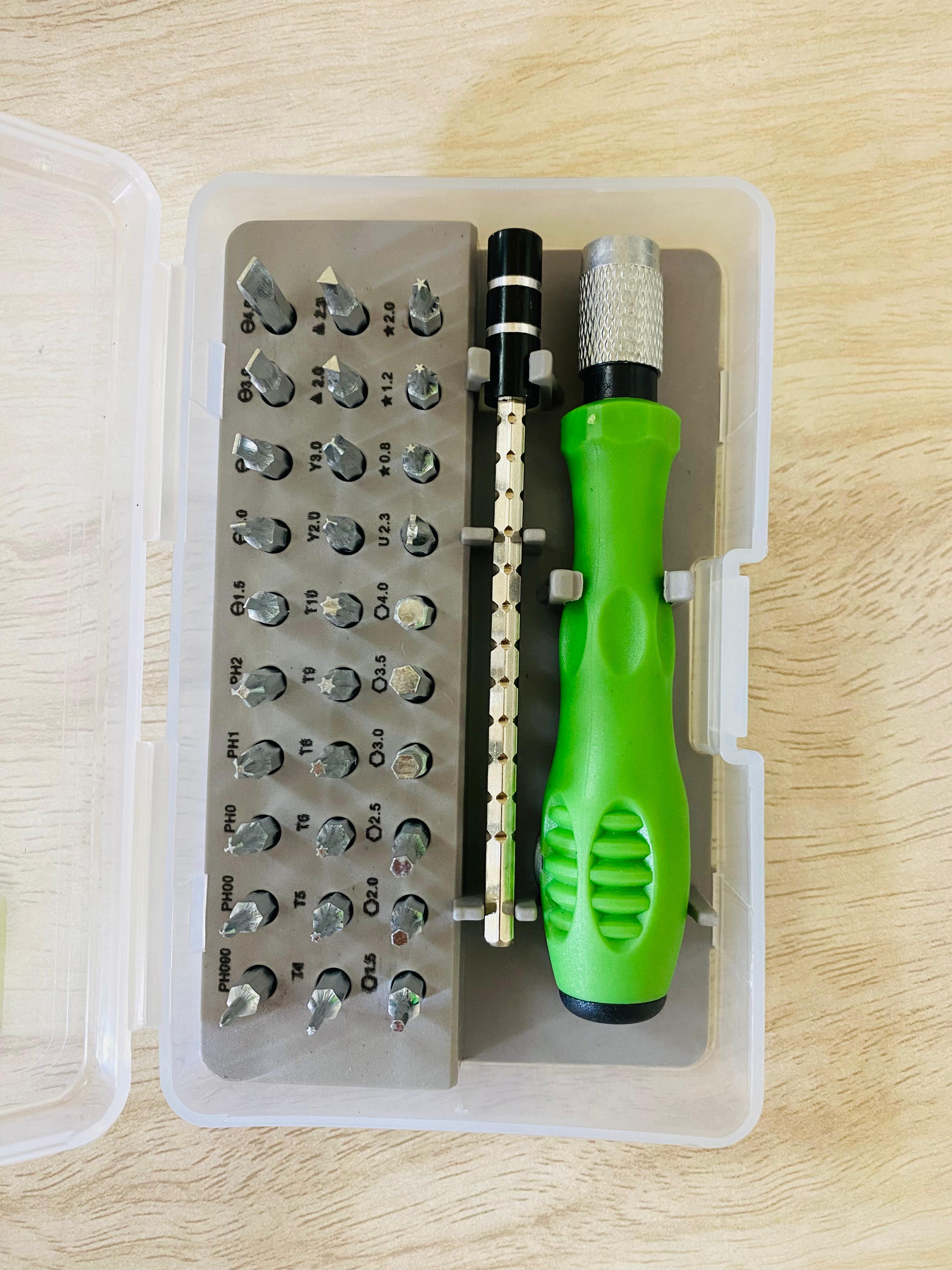 32 In 1 Precision Screwdriver Set Versatile Handle 30 Plus Bits Compact Durable Storage Case For Electronics Glasses Mobile And Small Repairs thumbnail 4