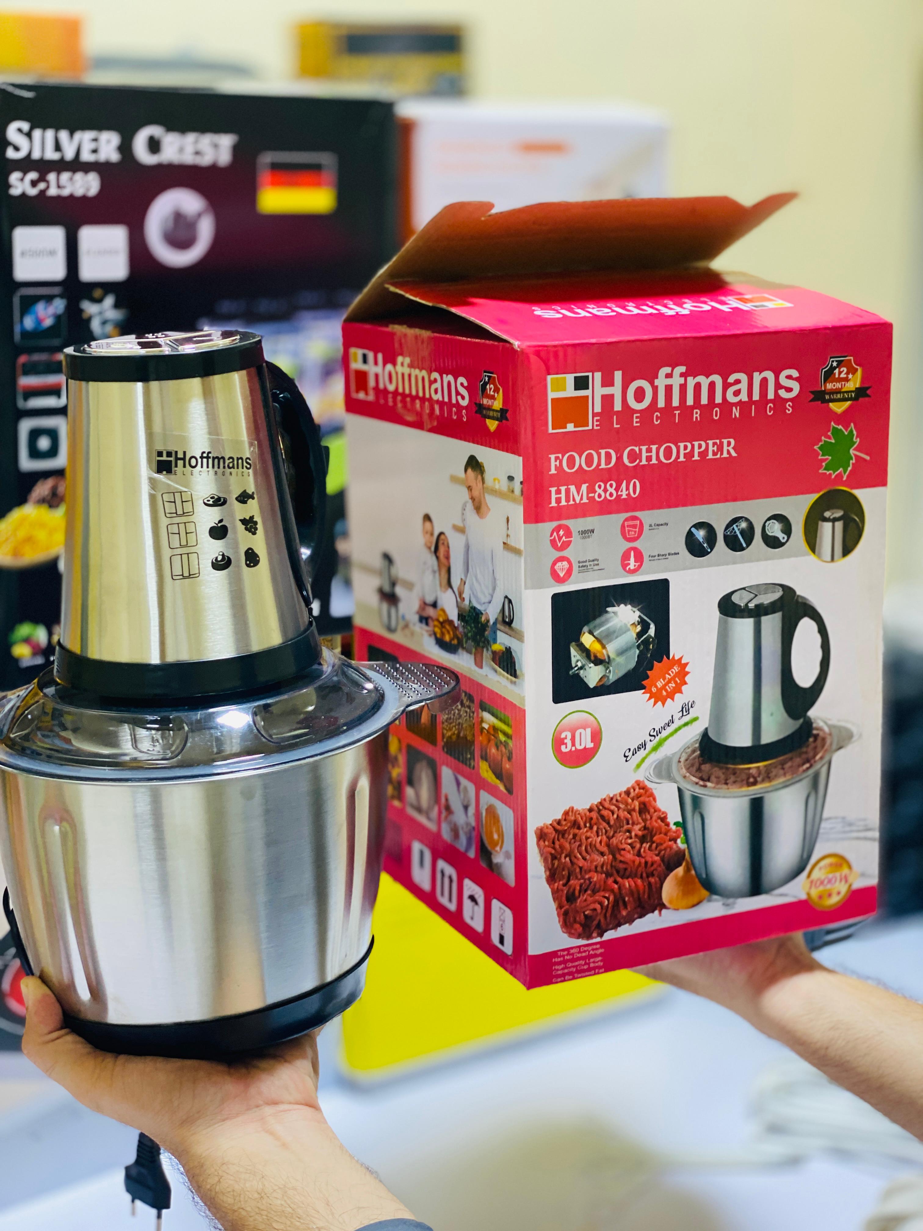 Hoffmans HM 8840 Food Chopper 3L 1000W Powerful 6 Blade Stainless Steel Design Efficient Kitchen Tool For Quick And Easy Food Preparation thumbnail 4