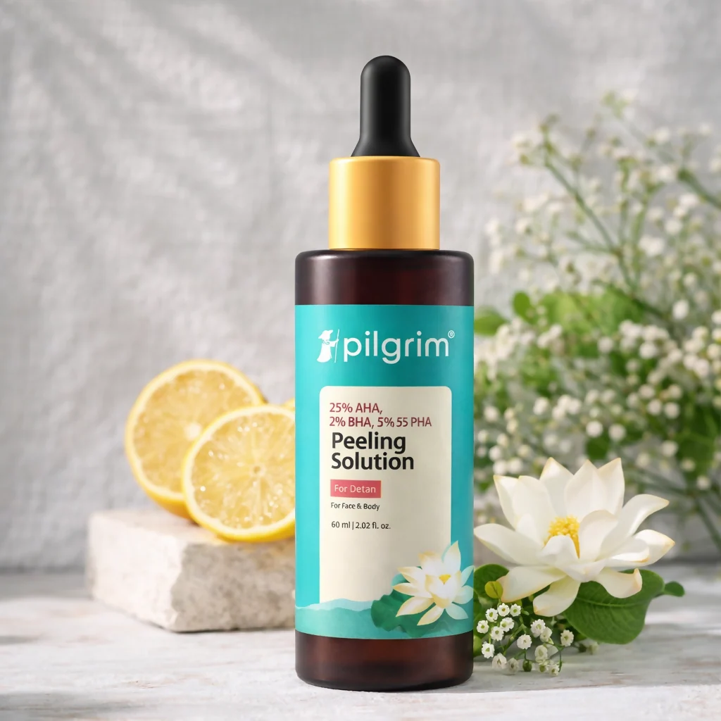 Pilgrim 25 Percent AHA 2 Percent BHA 5 Percent PHA Peeling Solution 30ml Exfoliating Brightening Skin Renewal Formula For Radiant Glow thumbnail 3