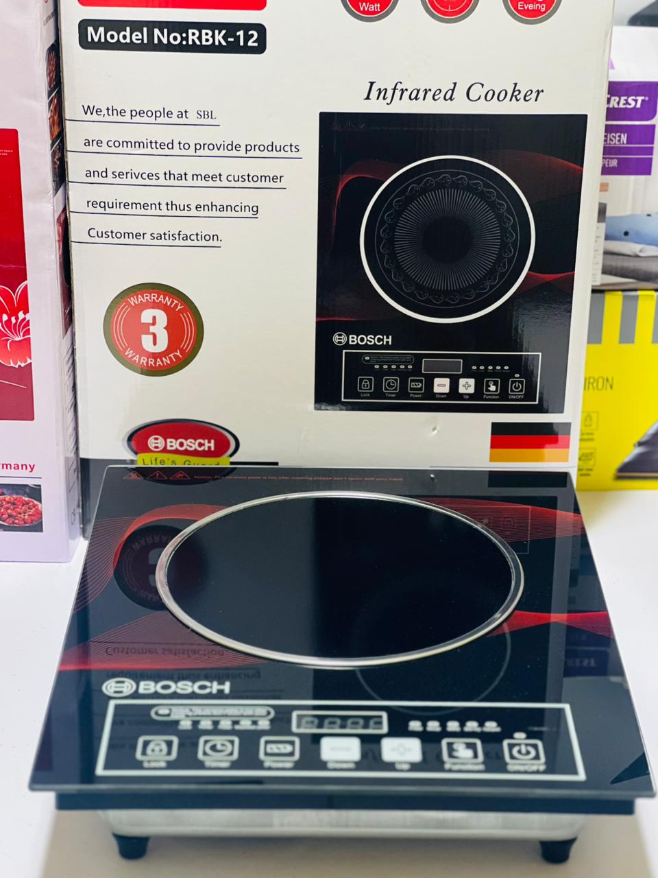 Bosch 2200 Watts Infrared Cooker RBK-12 With Digital Touch Controls Multiple Cooking Functions And Safety Lock For Modern Kitchens thumbnail 3