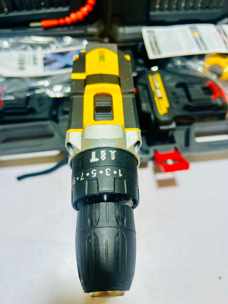 Cordless Drill Machine Kit With 2 Lithium-Ion Batteries Charger and 20-Piece Bit Accessories - Buy Online in Pakistan at Zenbu Store (Image 11)