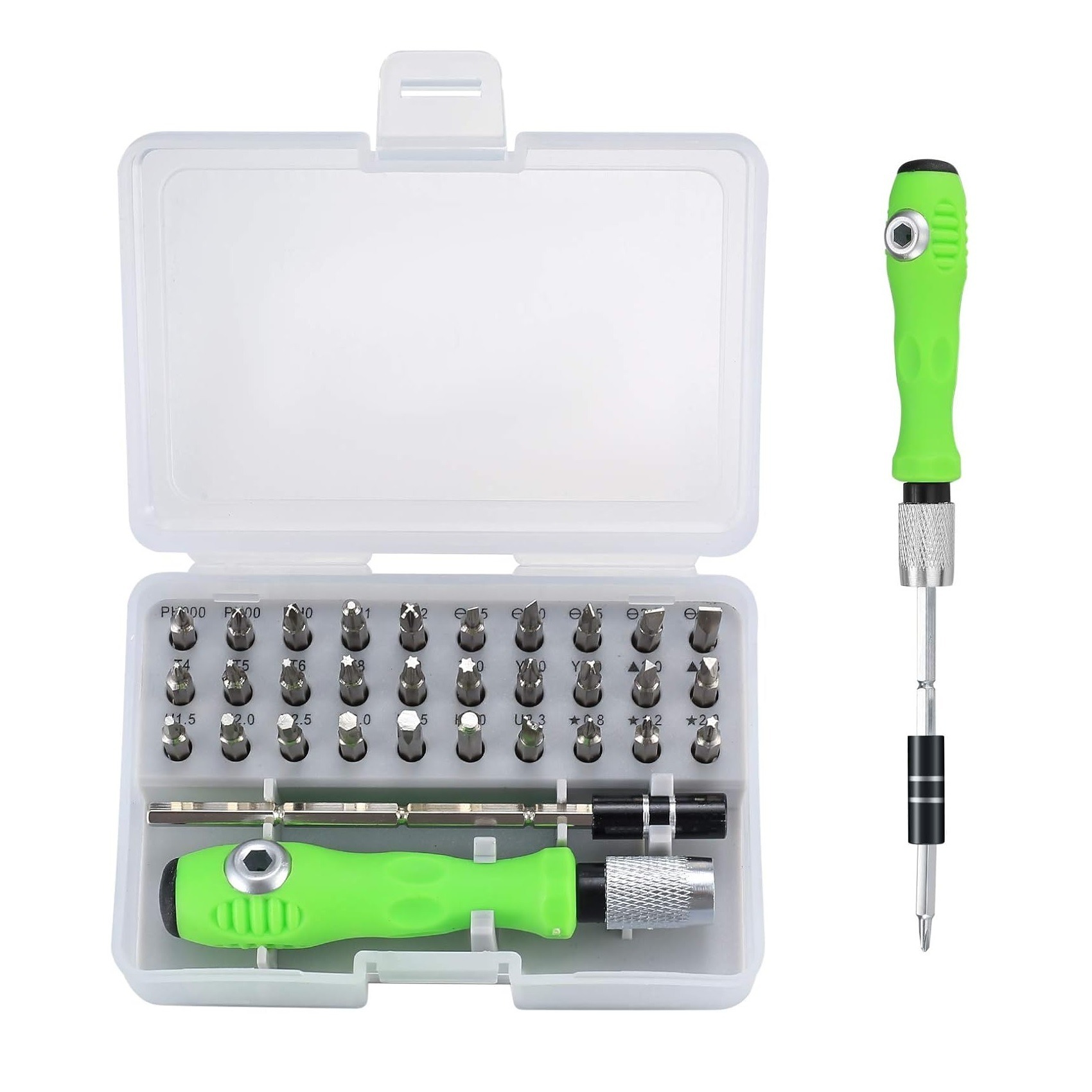 32 In 1 Precision Screwdriver Set Versatile Handle 30 Plus Bits Compact Durable Storage Case For Electronics Glasses Mobile And Small Repairs