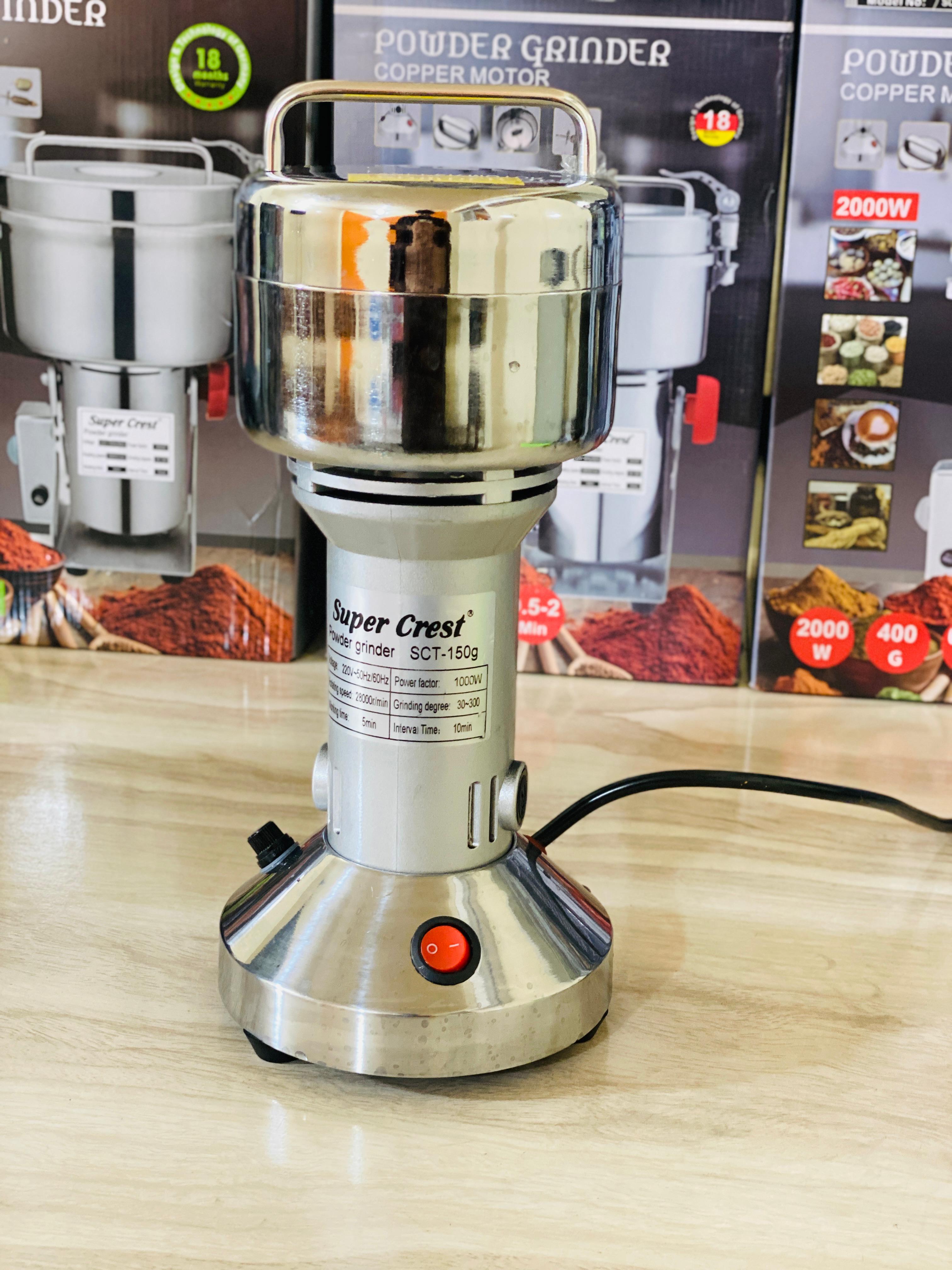 Super Crest SCT 150g Powder Grinder 1000W Copper Motor Stainless Steel Build High Speed 28000 R Min Coffee Spice Herb Grinder thumbnail 4