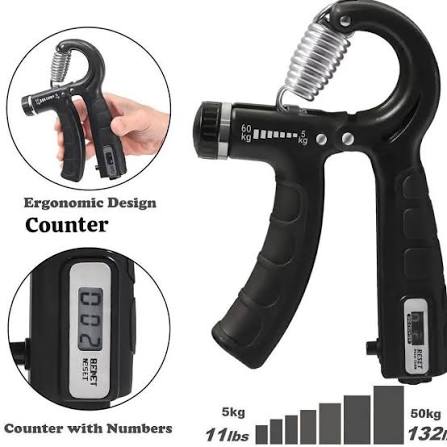 Hand Gripper With Counter | Adjustable Hand Grip Strengthener | Forearm & Finger Exercise Gripper (Random Color) thumbnail 5