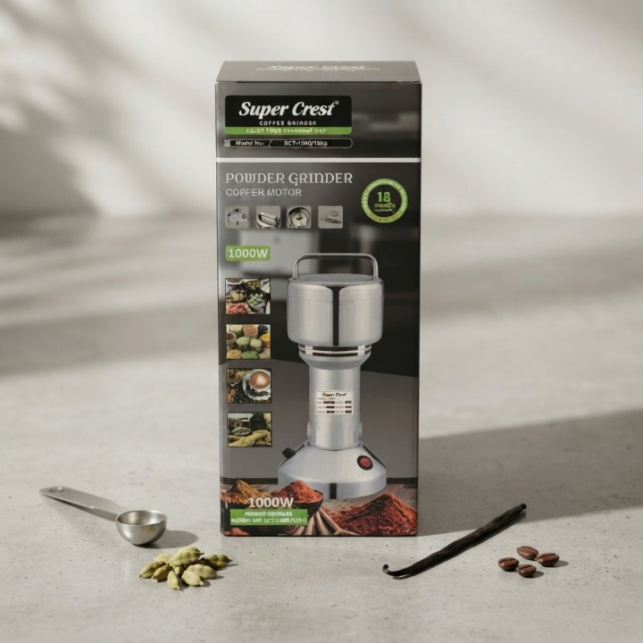 Super Crest SCT 150g Powder Grinder 1000W Copper Motor Stainless Steel Build High Speed 28000 R Min Coffee Spice Herb Grinder thumbnail 2
