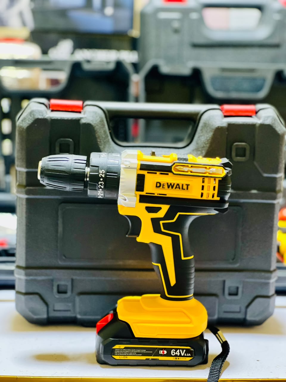 Cordless Drill Machine Kit With 2 Lithium-Ion Batteries Charger and 20-Piece Bit Accessories - Buy Online in Pakistan at Zenbu Store