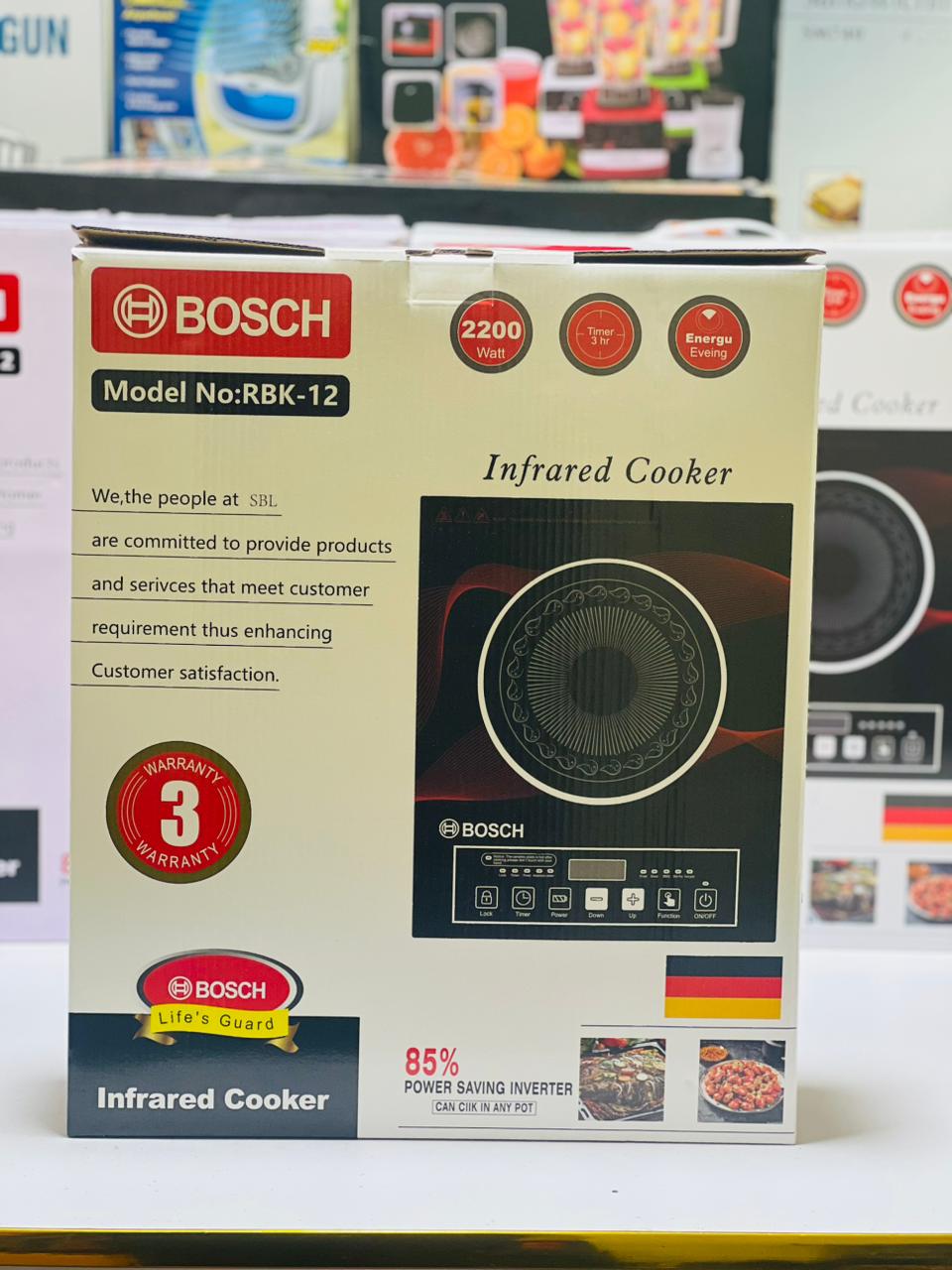 Bosch 2200 Watts Infrared Cooker RBK-12 With Digital Touch Controls Multiple Cooking Functions And Safety Lock For Modern Kitchens thumbnail 4