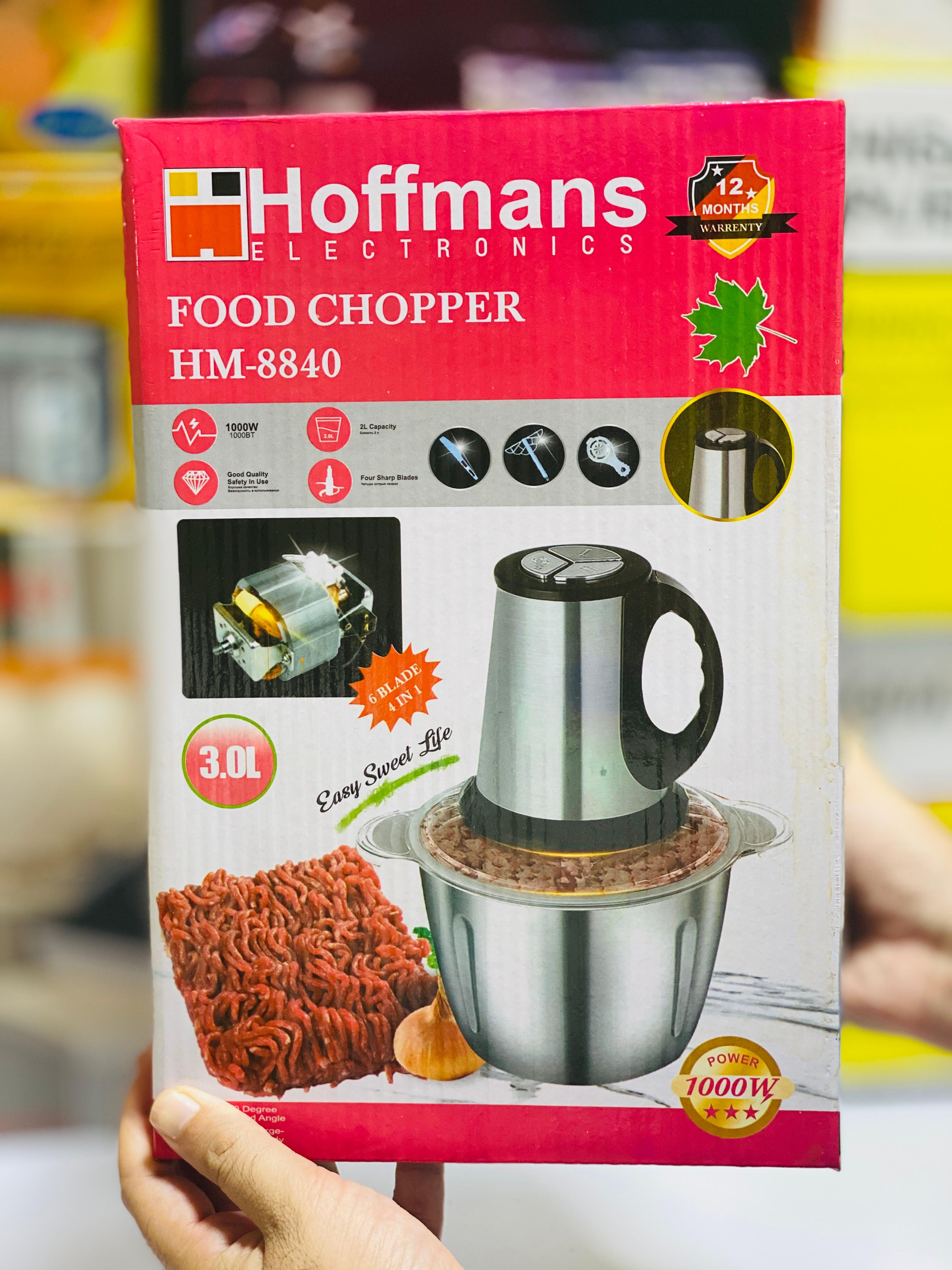 Hoffmans HM 8840 Food Chopper 3L 1000W Powerful 6 Blade Stainless Steel Design Efficient Kitchen Tool For Quick And Easy Food Preparation thumbnail 3