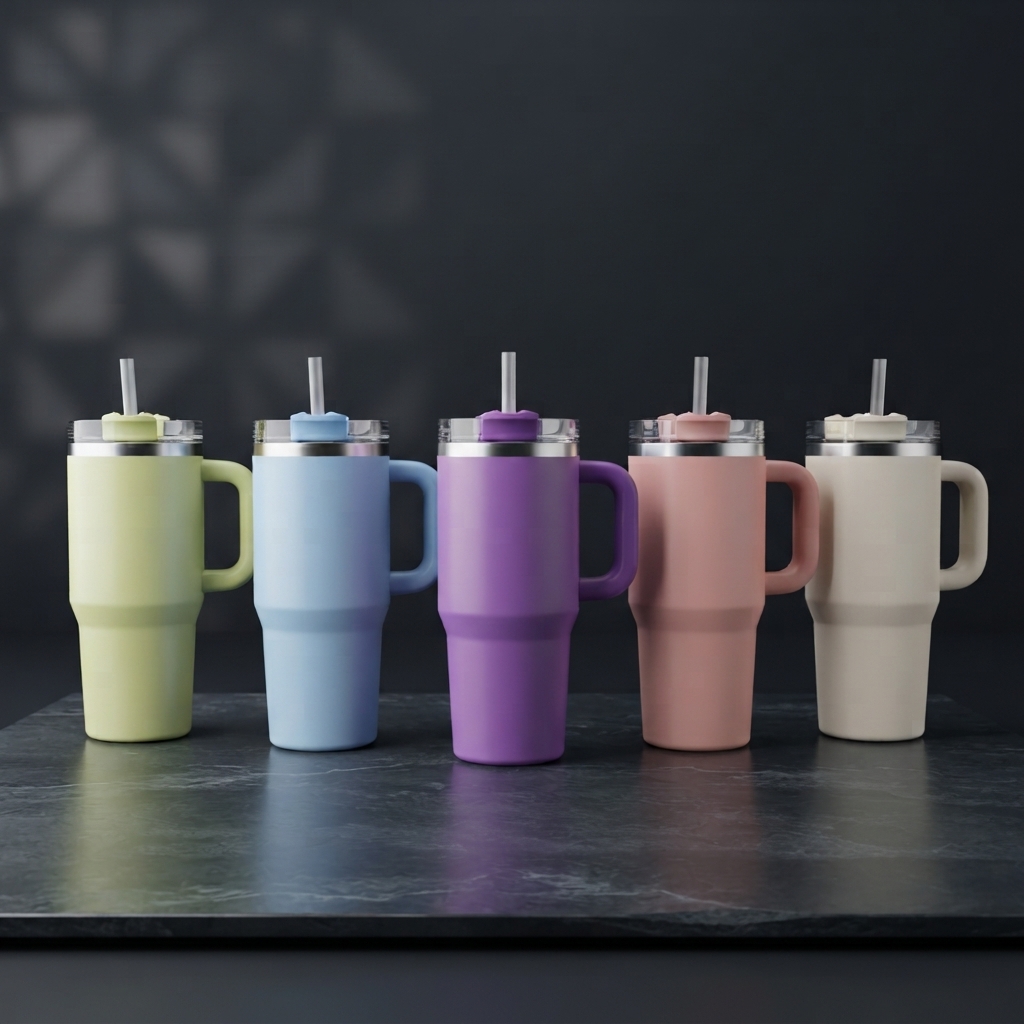 Mini Tumbler Stainless Steel 20oz Random Colour Durable Double Wall Design Portable Travel Mug For Hot And Cold Drinks (Colour Random) thumbnail 3