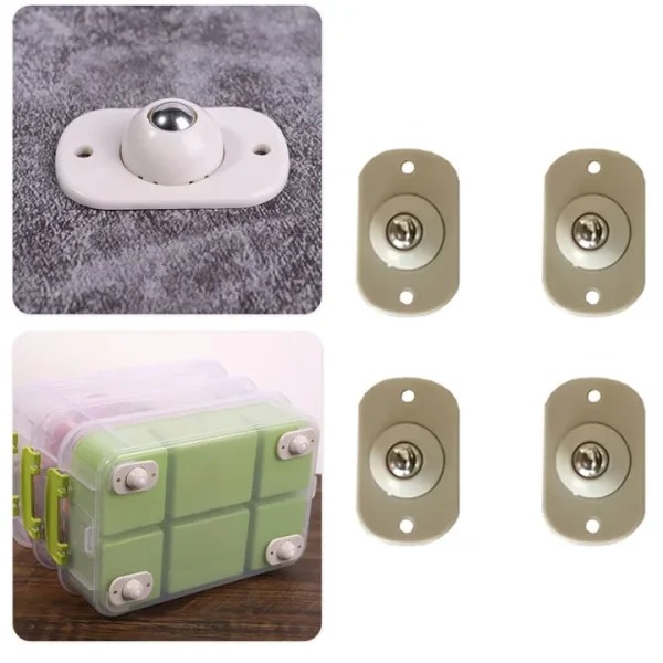 Quality Furniture Moving Wheel - 4 Pcs Set | Stainless Steel Mini Swivel Wheels card packing thumbnail 3
