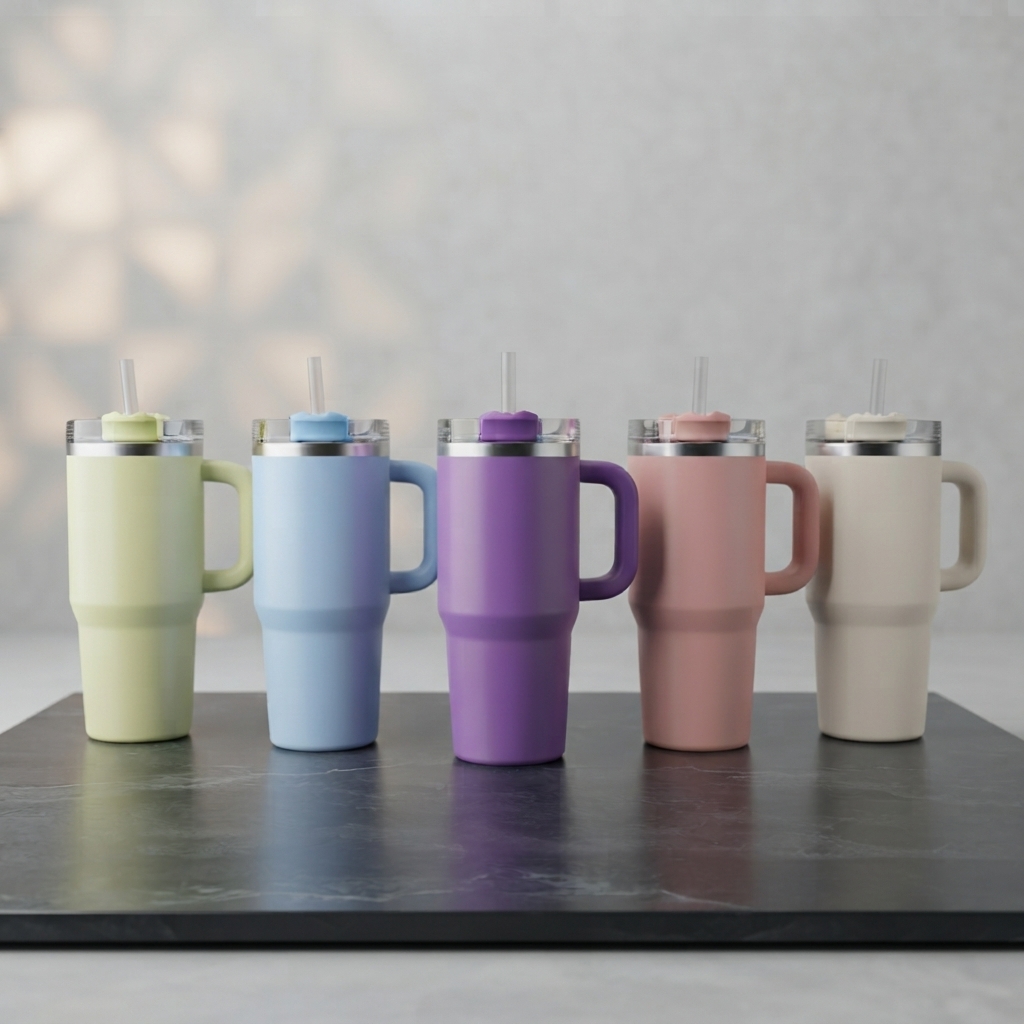 Mini Tumbler Stainless Steel 20oz Random Colour Durable Double Wall Design Portable Travel Mug For Hot And Cold Drinks (Colour Random) thumbnail 2