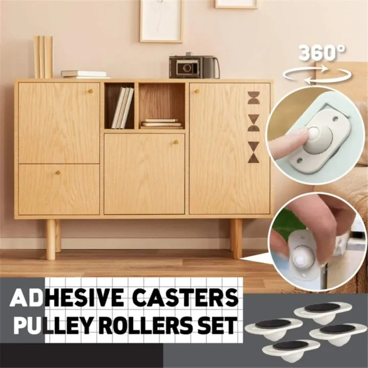 Quality Furniture Moving Wheel - 4 Pcs Set | Stainless Steel Mini Swivel Wheels card packing thumbnail 2