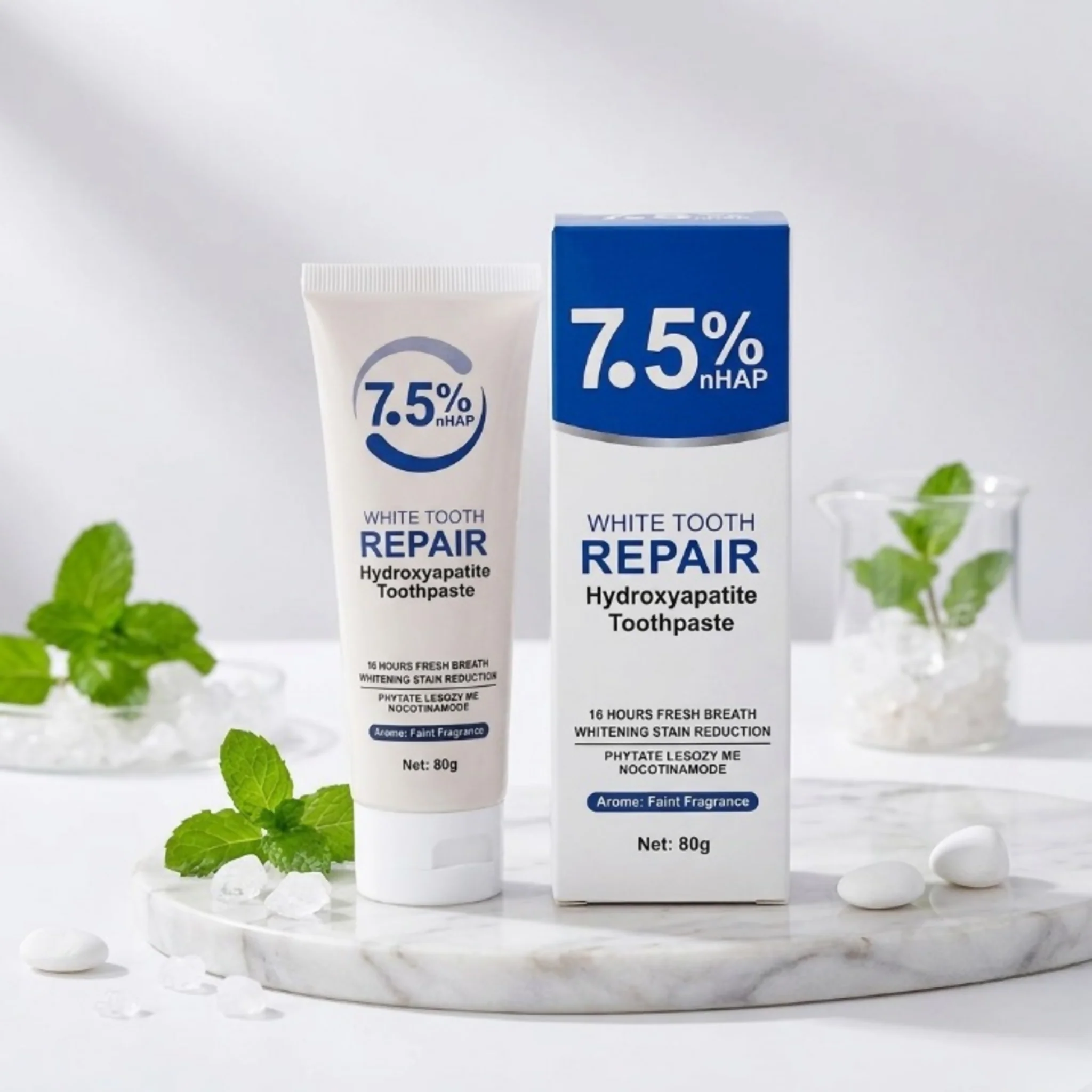 Beamach 7.5 Percent nHAP Hydroxyapatite Toothpaste 80g Whitening Teeth Repair Sensitivity Protection Fresh Breath Up To 16 Hours thumbnail 3