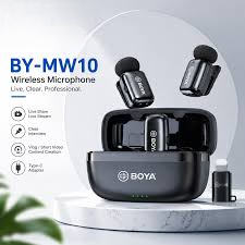 BOYA BY-MW10 Wireless Microphone | Wireless Lavalier Microphone System for Video Recording, Interviews & Content Creation - Buy Online in Pakistan at Zenbu Store