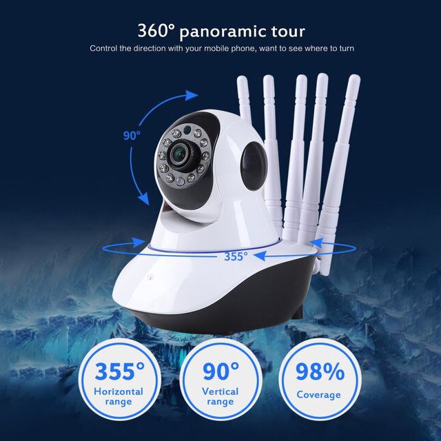 Speed-X 5 Antenna Night Vision Camera (CA-Q5-5) 1080p HD - V380 Pro thumbnail 3