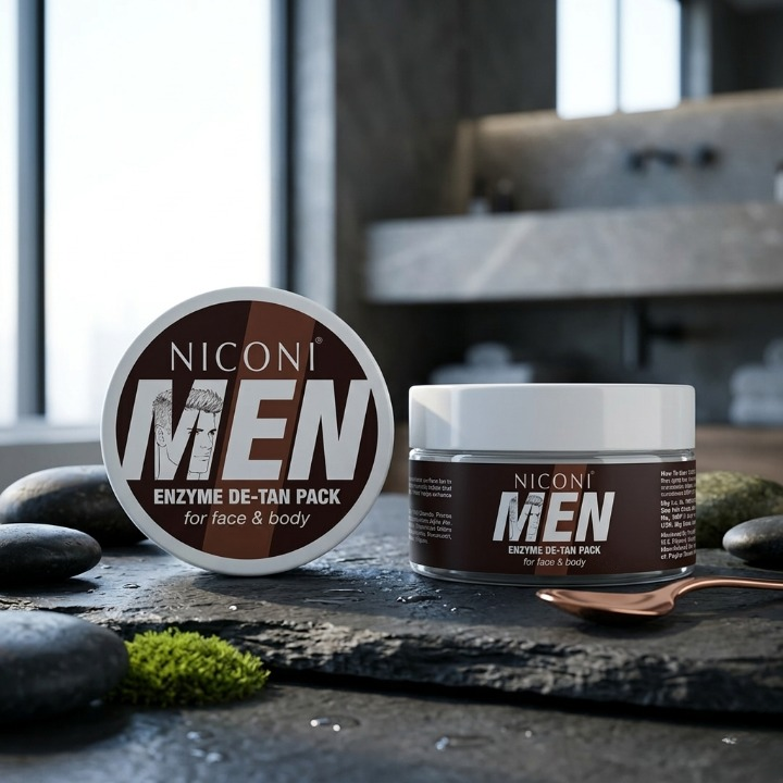 Niconi Men Enzyme De Tan Pack - Skincare Product Designed For Skincare And Daily Care Routine -150ML