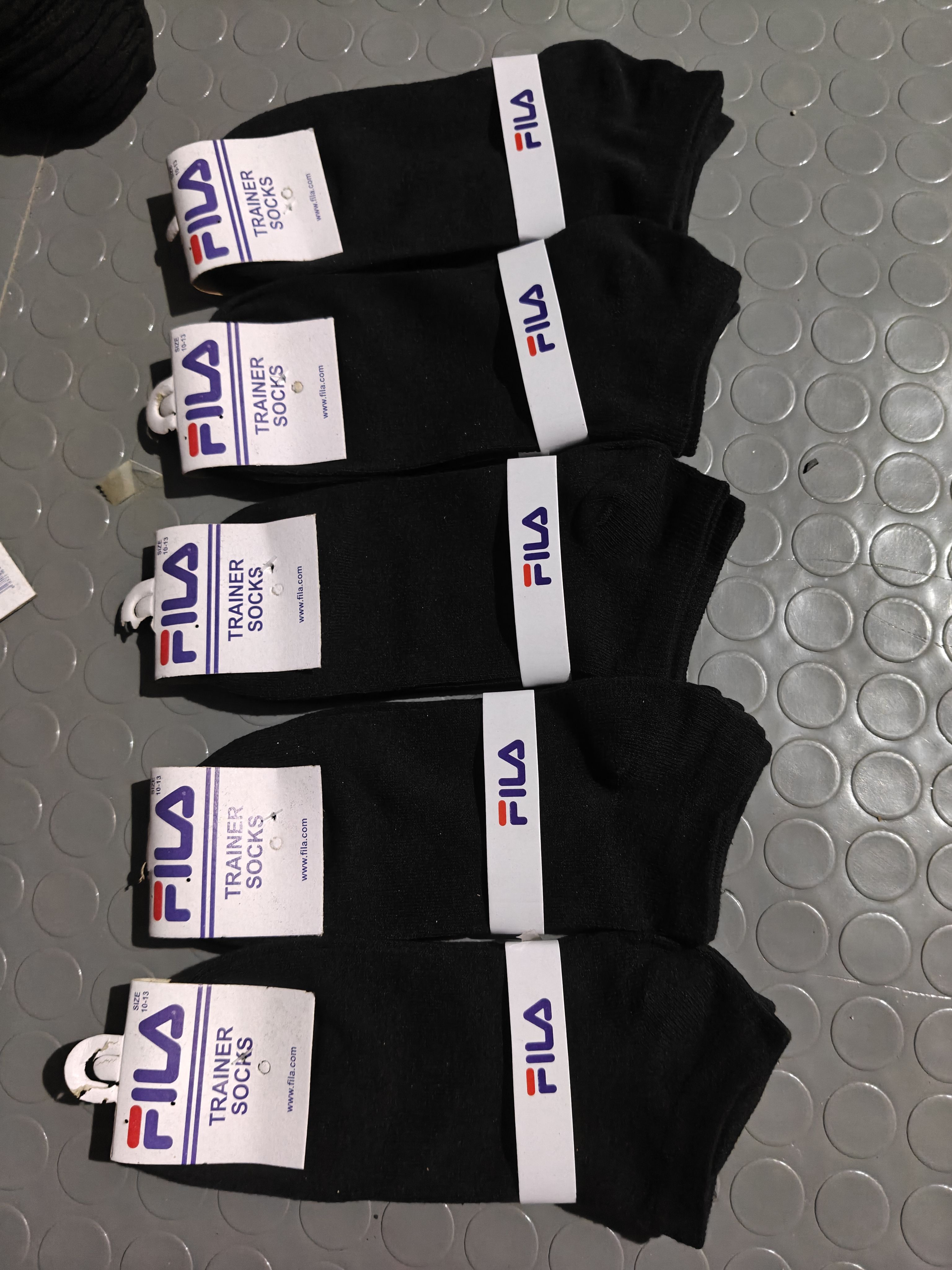 Fila Cotton Trainer Ankle Socks - Apparel Product Designed For Footwear Wear And Daily Comfort Routine - Pack of 10 Pairs (Black, Size 9-13) thumbnail 3