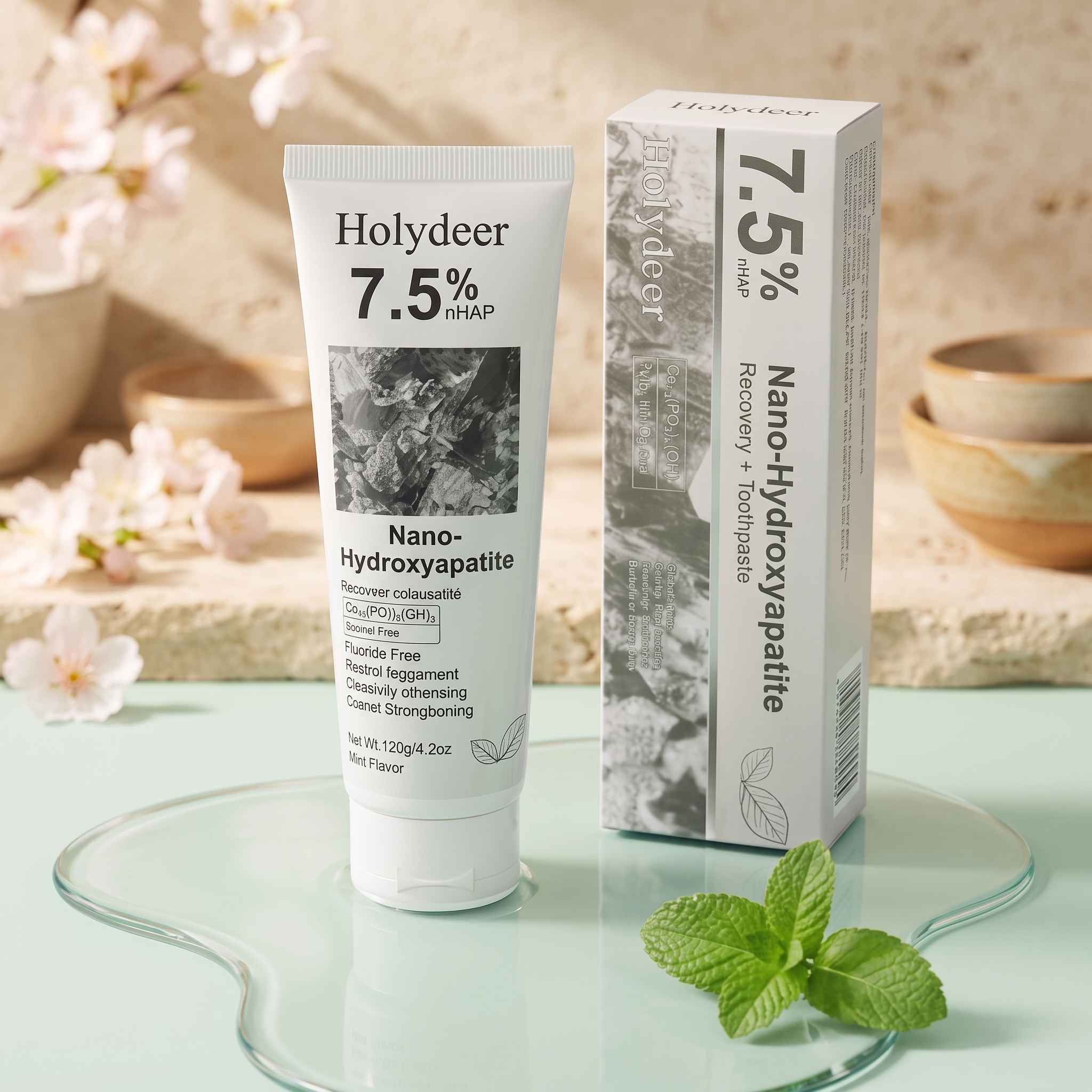 Holydeer 7.5% Toothpaste nHAP Nano-Hydroxyapatite Toothpaste 120g thumbnail 2