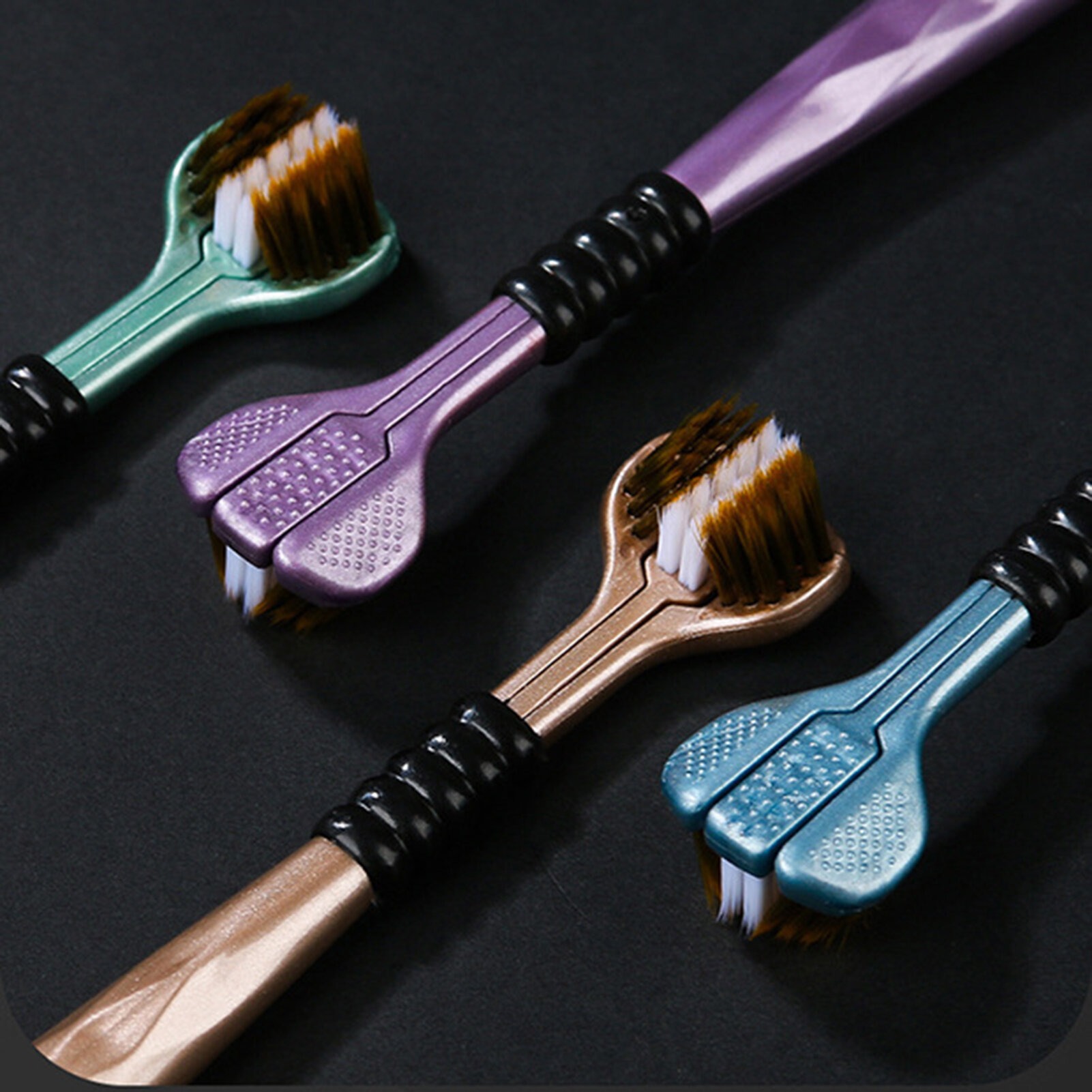 Pack Of 2 Innovative 3 Sided Toothbrush Efficient Cleaning Design One Minute Equals Three Minutes Compact Comfortable Grip For Daily Oral Care | Random Colour thumbnail 3