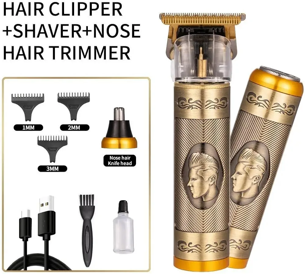 Professional 3-in-1 Men’s Grooming Kit - Gold Metal Body thumbnail 4