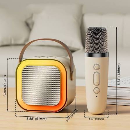 K12 Portable Speaker With Single Mic | Karaoke Microphone With Speaker | Portable Wireless Bluetooth Speaker thumbnail 2