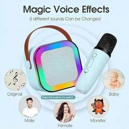 K12 Portable Speaker With Single Mic | Karaoke Microphone With Speaker | Portable Wireless Bluetooth Speaker thumbnail 3