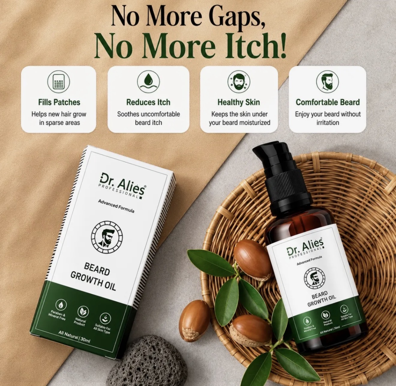 Dr Alies Professional Beard Oil - Grooming Product Designed For Beard Care And Daily Maintenance Routine - 30ML thumbnail 3