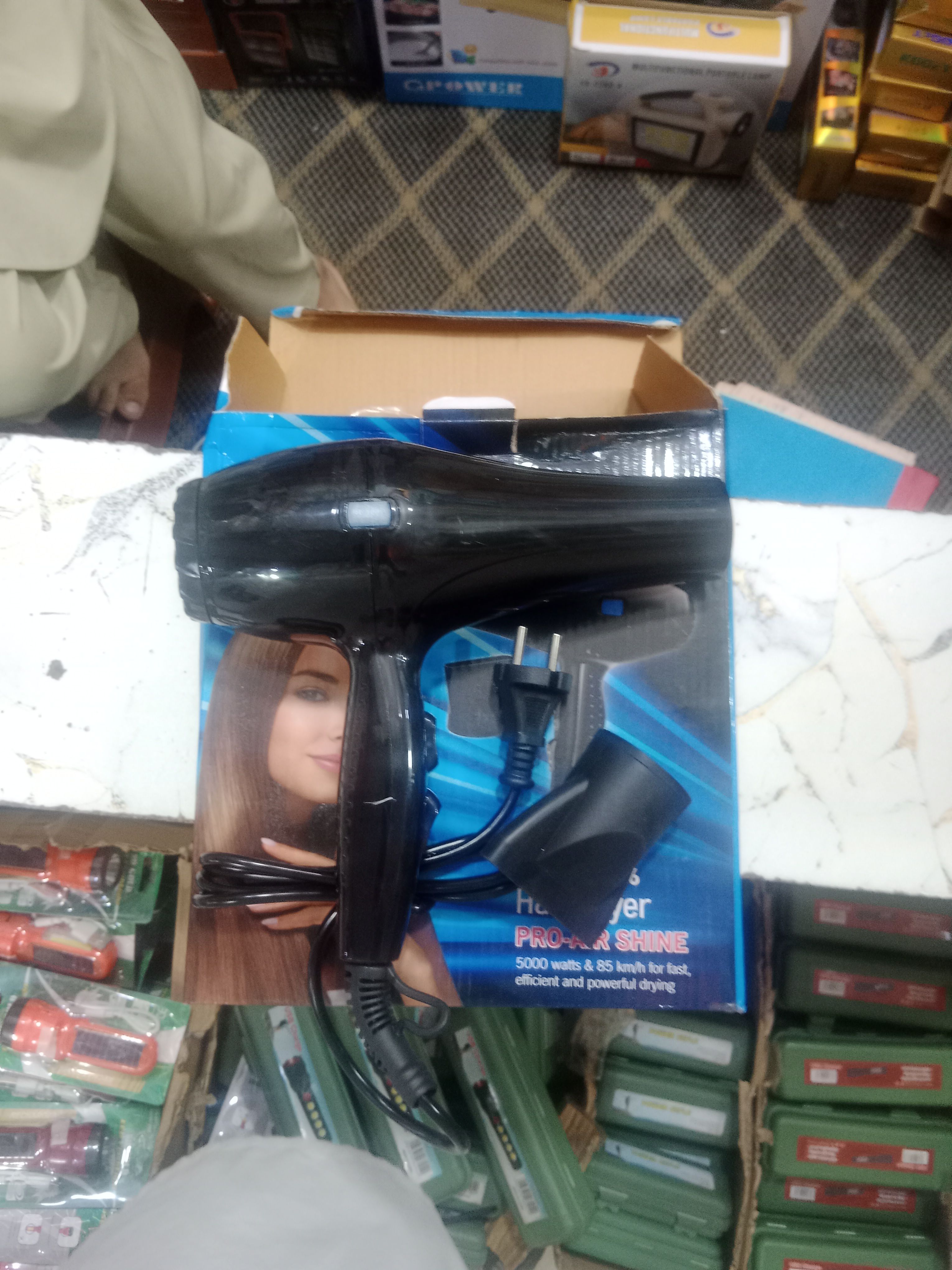 Professional 5000W Heavy Duty Hair Dryer - Model R-2136 Pro-Air Shine - High Speed Fast Drying Blower with Concentrator Nozzle thumbnail 3